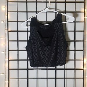 Black Charlotte Russe Cutout Crop